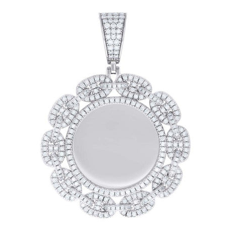925 Sterling Silver Moissanite Pendant
