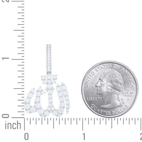 925 Sterling Silver Moissanite Pendant