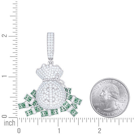 925 Sterling Silver Moissanite Pendant