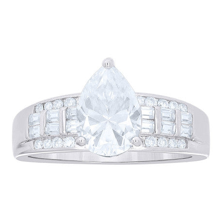 925 Sterling Silver Moissanite Ring