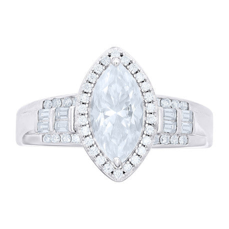 925 Sterling Silver Moissanite Ring