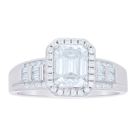925 Sterling Silver Moissanite Ring