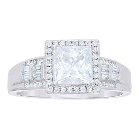 925 Sterling Silver Moissanite Ring