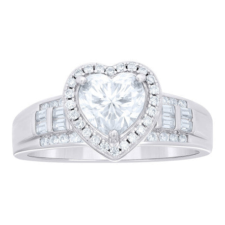 925 Sterling Silver Moissanite Ring