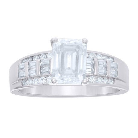 925 Sterling Silver Moissanite Ring