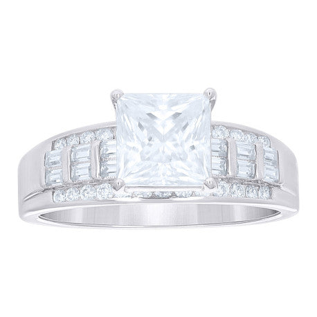 925 Sterling Silver Moissanite Ring