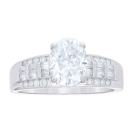 925 Sterling Silver Moissanite Ring