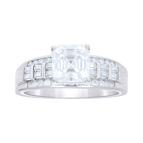 925 Sterling Silver Moissanite Ring
