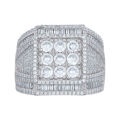 925 Sterling Silver Moissanite Ring S10-S12