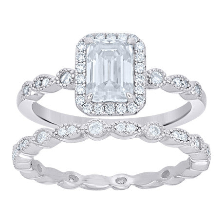 925 Sterling Silver Moissanite Ring S5-S9