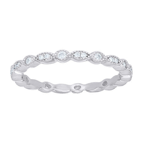 925 Sterling Silver Moissanite Ring S5-S9