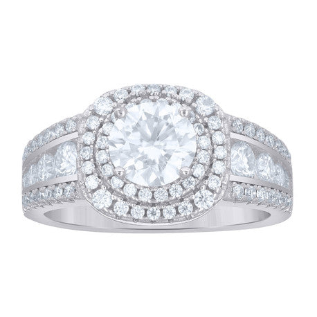 925 Sterling Silver Moissanite Ring S6-S10