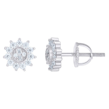 925 Sterling Silver Moissanite Stud Earrings