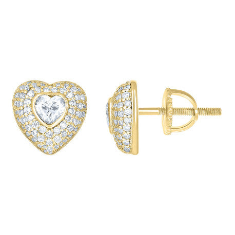 925 Sterling Silver Moissanite Stud Earrings