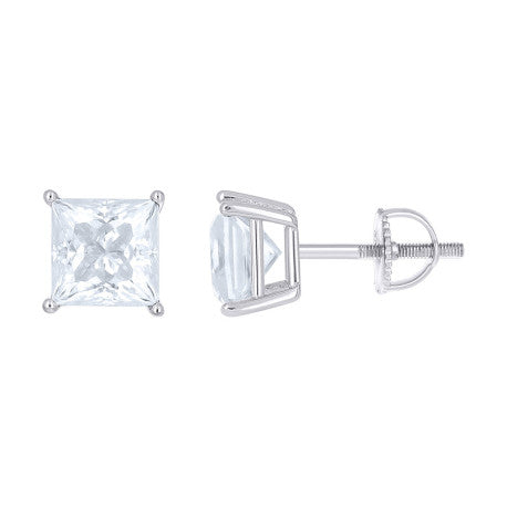 925 Sterling Silver Moissanite Stud Earrings