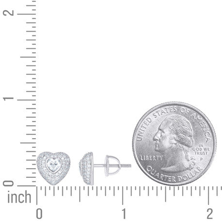 925 Sterling Silver Moissanite Stud Earrings