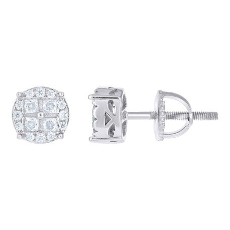 925 Sterling Silver Moissanite Stud Earrings