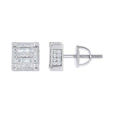 925 Sterling Silver Moissanite Stud Earrings