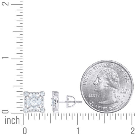 925 Sterling Silver Moissanite Stud Earrings