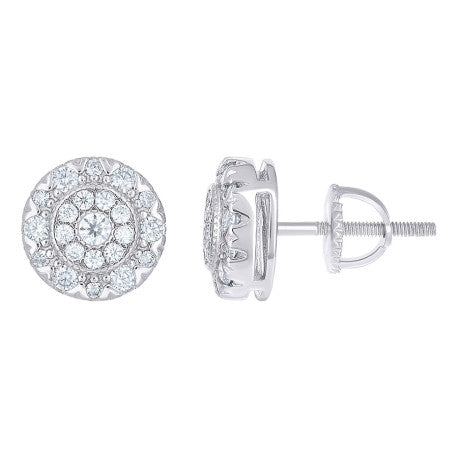 925 Sterling Silver Moissanite Stud Earrings