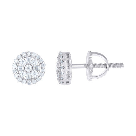 925 Sterling Silver Moissanite Stud Earrings