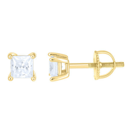 925 Sterling Silver Moissanite Stud Earrings