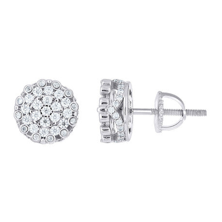 925 Sterling Silver Moissanite Stud Earrings