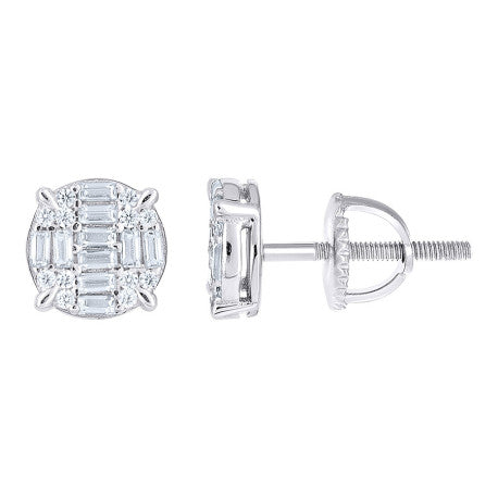 925 Sterling Silver Moissanite Stud Earrings