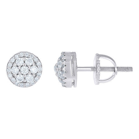 925 Sterling Silver Moissanite Stud Earrings