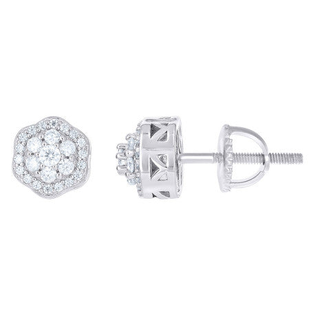 925 Sterling Silver Moissanite Stud Earrings