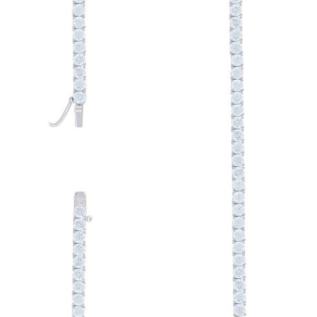 925 Sterling Silver Moissanite Tennis Chain 4mm