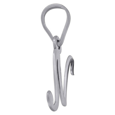 925 Sterling Silver "N" Initial Pendant