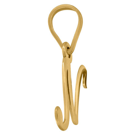 925 Sterling Silver "N" Initial Pendant
