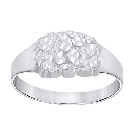 925 Sterling Silver Nugget Ring