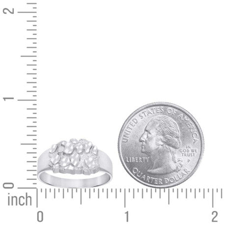 925 Sterling Silver Nugget Ring