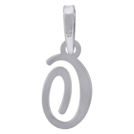 925 Sterling Silver "O" Initial Pendant