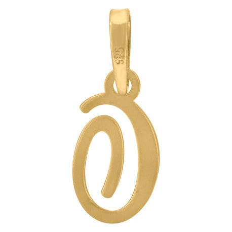 925 Sterling Silver "O" Initial Pendant