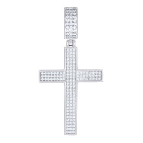 925 Sterling Silver Pendant 1.25" Moissanite 0.74