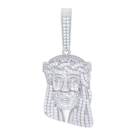 925 Sterling Silver Pendant 25mm Moissanite 0.99 C