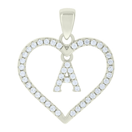 925 Sterling Silver Pendant "A"