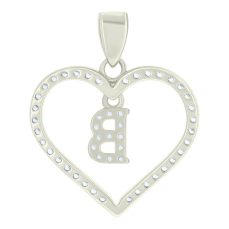 925 Sterling Silver Pendant "B"