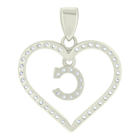 925 Sterling Silver Pendant "C"