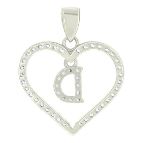 925 Sterling Silver Pendant "D"