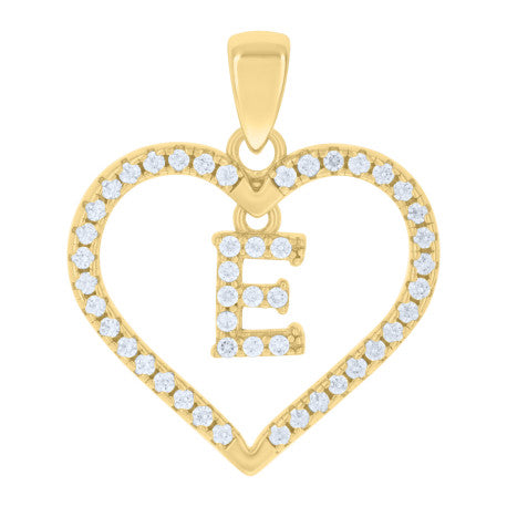 925 Sterling Silver Pendant "E"