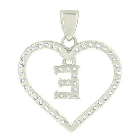 925 Sterling Silver Pendant "E"