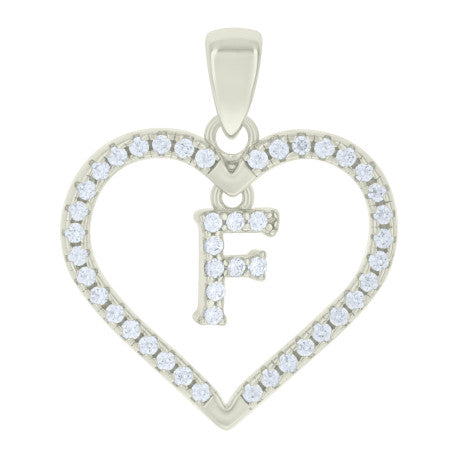 925 Sterling Silver Pendant "F"