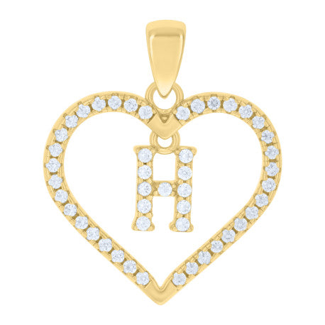 925 Sterling Silver Pendant "H"