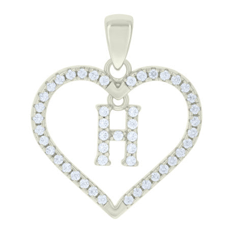 925 Sterling Silver Pendant "H"