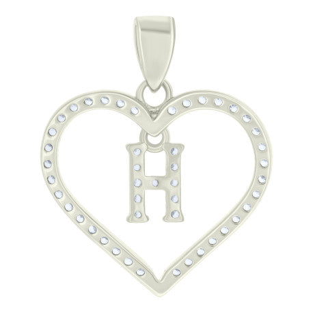 925 Sterling Silver Pendant "H"