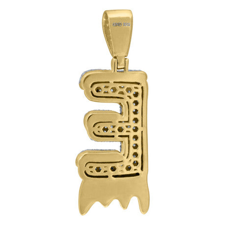 925 Sterling Silver Pendant Initial Letter "E" Pen